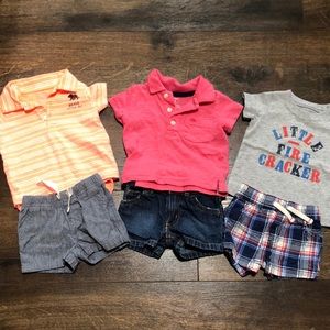 Carters Summer Sets (3), Size 3-6 months, Shirts with Shorts